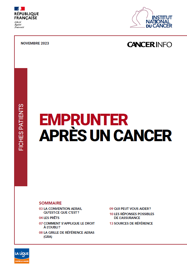 Fiche INCa Emprunter après un cancer