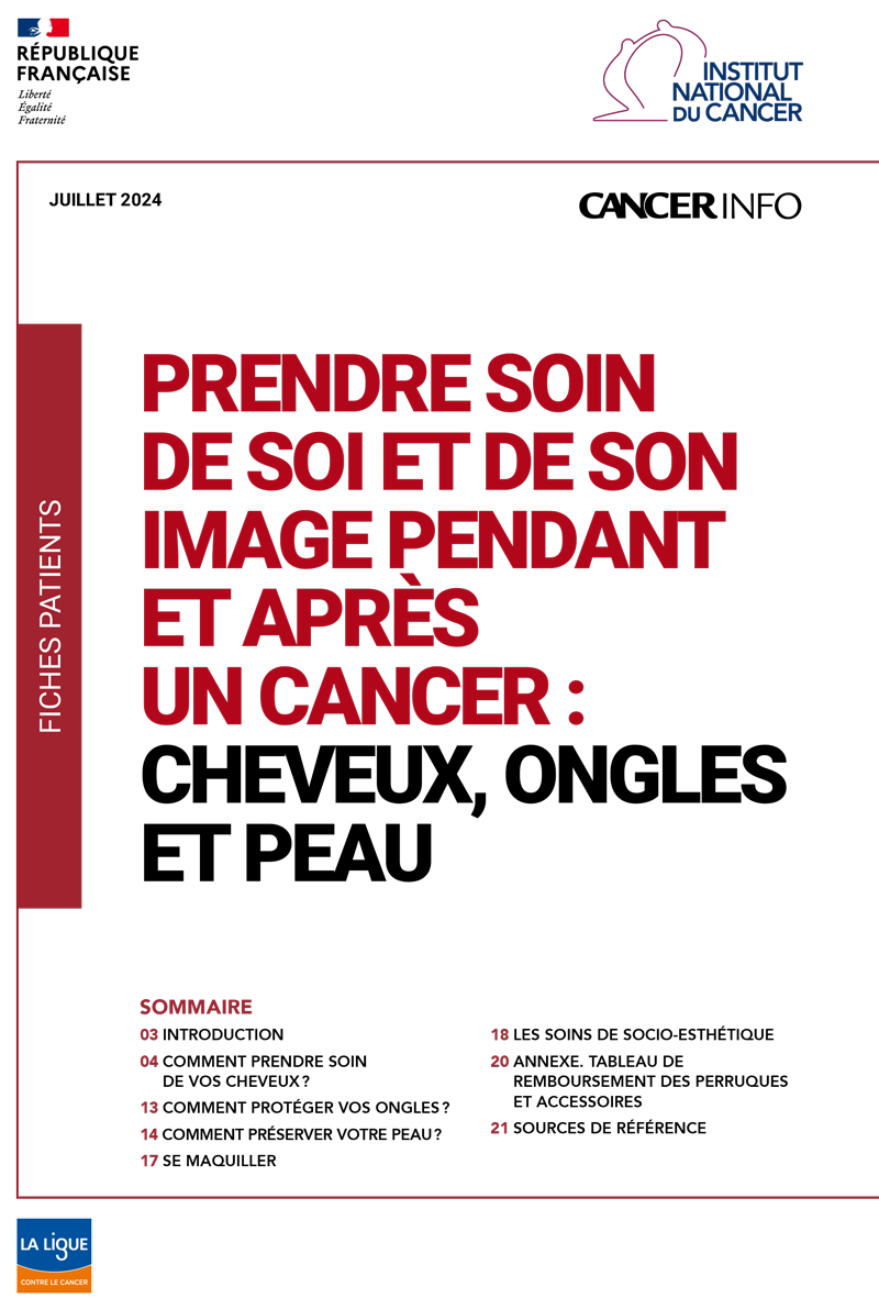 Fiche INCa Prendre soin de soi et de son image pendant et après un cancer